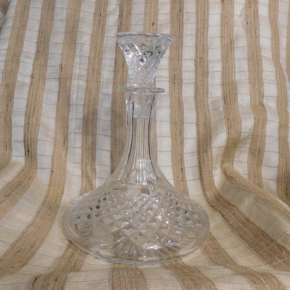 Cut Glass Ships Decanter with Matching Stopper # 21151